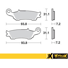 Prox Front brake Pad YZ125/250 '08-21 + YZ250F/450F '08-19