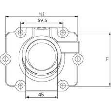 Kimpex Carburator flange Polaris