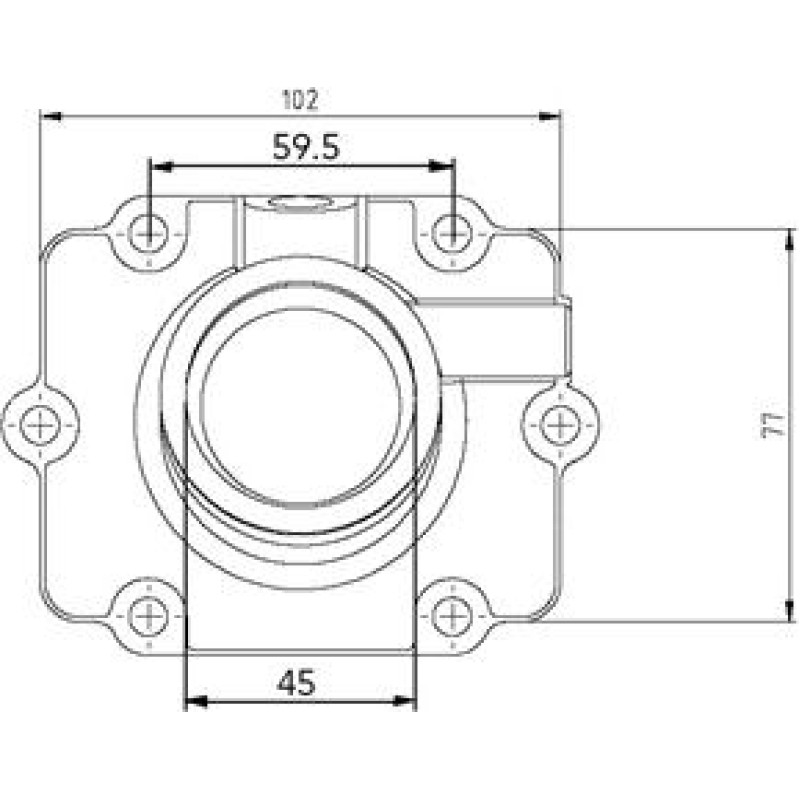 Kimpex Carburator flange Polaris