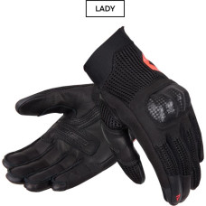 Rebelhorn GAP 3 WOMEN BLACK FLUO RED MOTORCYCLE GLOVES WXS