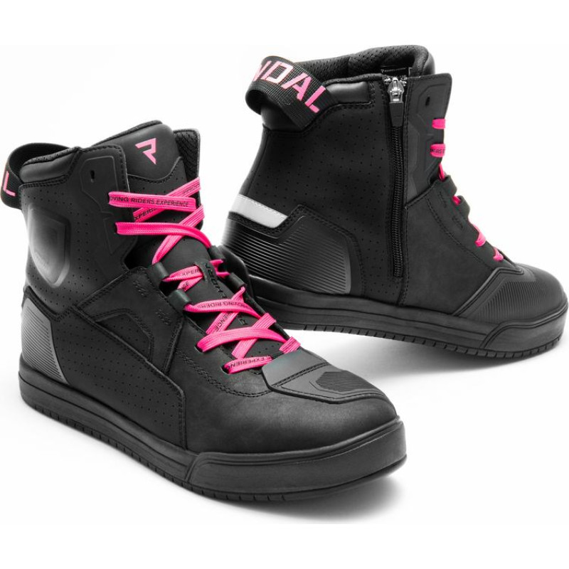 Rebelhorn VANDAL 2 WOMEN BLACK PINK MOTORCYCLE BOOTS W36