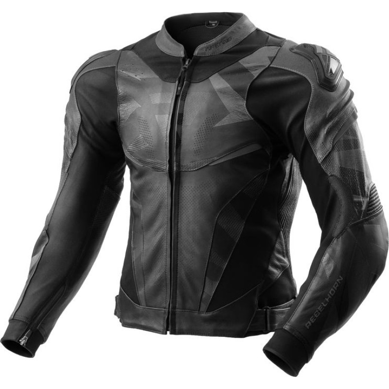 Rebelhorn INFERNO BLACK LEATHER MOTORCYCLE JACKET