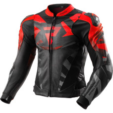 Rebelhorn INFERNO BLACK FLUO RED LEATHER MOTORCYCLE JACKET