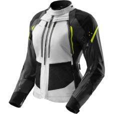 Rebelhorn HARDY 3.0 WOMEN BLACK LIGHT GREY FLUO YELLOW TEXTILE MOTORCYCLE JACKET W5XL