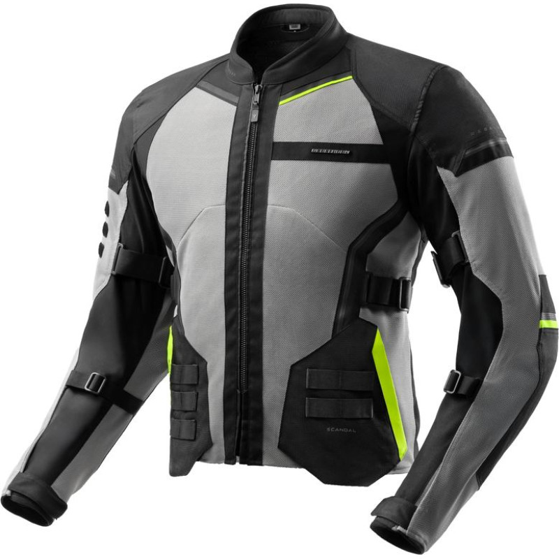 Rebelhorn SCANDAL 3 BLACK GREY FLUO YELLOW TEXTILE MOTORCYCLE JACKET