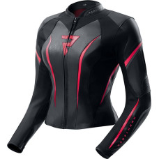 Rebelhorn DIVA ST WOMEN BLACK PINK LEATHER MOTORCYCLE JACKET