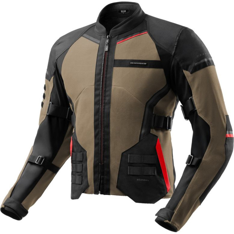 Rebelhorn SCANDAL 3 DESERT BLACK RED TEXTILE MOTORCYCLE JACKET