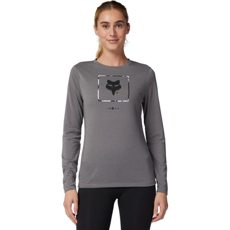 FOX W Atlas Ls Tech Tee Pewter
