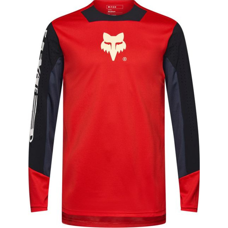 FOX BICYCLE SHIRT LONG-SLEEVED FOX DEFEND ELEVATED FLUORESCENT RED