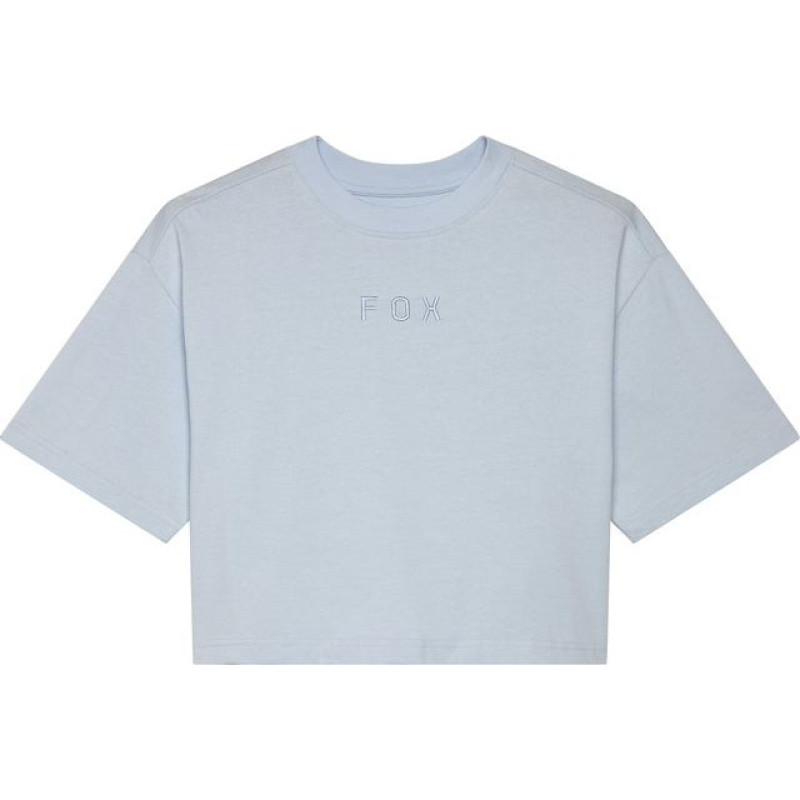 FOX T-SHIRT FOX LADY WORDMARK OS CROP TEE PALE BLUE