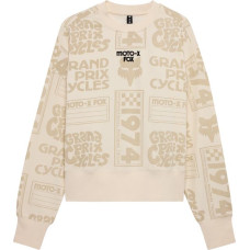 FOX SWEATSHIRT FOX LADY CIRCA 74 OVERSIZED Fleece CREW OFF WHITE