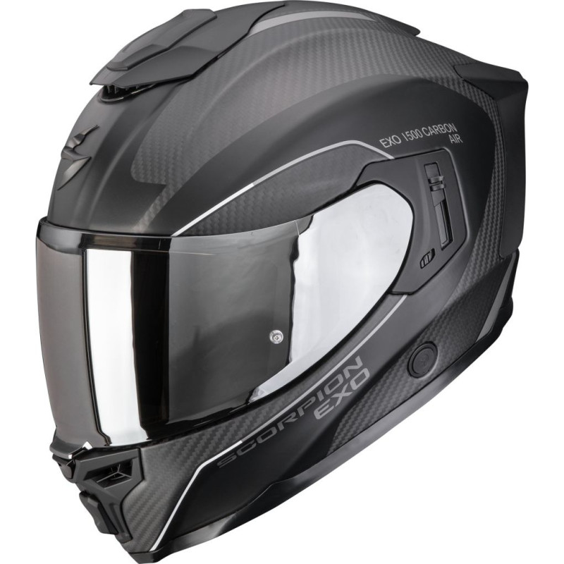Scorpion Helmet EXO-1500 CARBON AIR MUNDI Matt Black-Silver