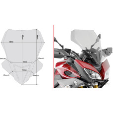 Givi Specific screen transparent 48 x 42 cm (h x w) MT-09 Tracer (15)