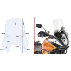 Givi Specific screen transparent 37 x 41 cm 1190 Adventure / Adventure R (13)