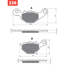 Goldfren Brake Pads 226 Ceramic Carbon K1