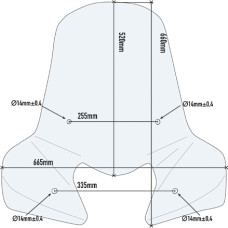 Givi Specific screen transparent with serigraphy 52 x 66.5 cm (H x W)