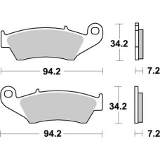 SBS Brakepads Carbon Silver