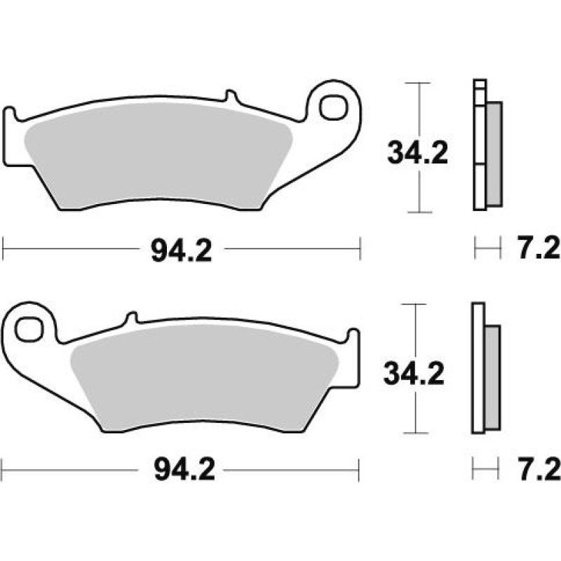 SBS Brakepads Carbon Silver