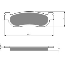 Goldfren Brake Pads 146 Ceramic carbon AD