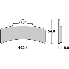 SBS Brakepads Carbon Tech rear