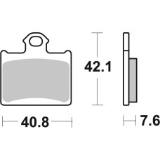 SBS Brakepads Carbon Silver