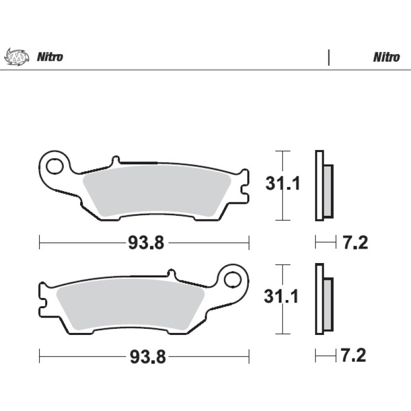 Moto Master Moto-Master Brakepads Yamaha front: YZ125/250 2008> front YZF250 2007> front