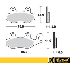 Prox Front Brake Pad LT-R450 '06-11 (Right) + YFZ450 '04-09