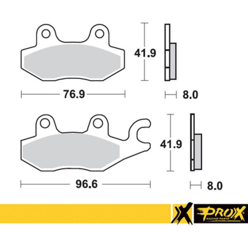 Prox Front Brake Pad LT-R450 '06-11 (Right) + YFZ450 '04-09