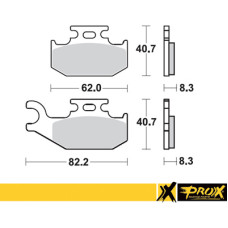 Prox Front Brake Pad LT-A400 '08-11 + LT-A450 '07-10 (Right)