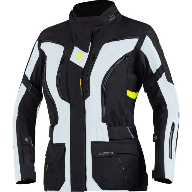 Rebelhorn HARDY 2 WOMEN GREY BLACK FLUO YELLOW TEXTILE MOTORCYCLE JACKET