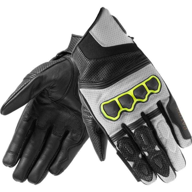 Rebelhorn PATROL SHORT BLACK GREY MOTORCYCLE GLOVES