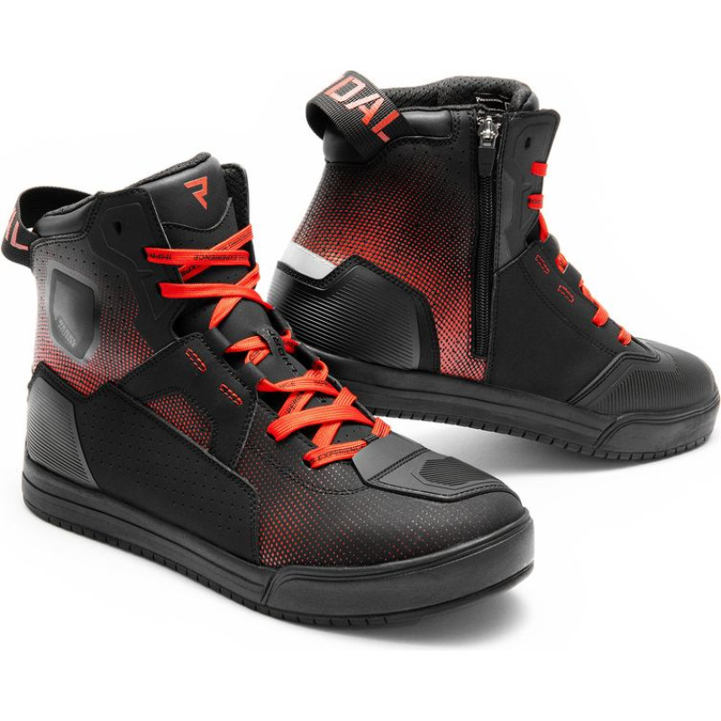 Rebelhorn VANDAL 2 BLACK RED MOTORCYCLE BOOTS