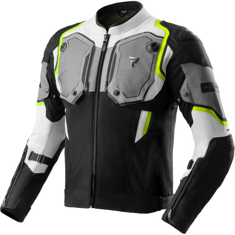 Rebelhorn BORG 2 BLACK GREY FLUO YELLOW TEXTILE MOTORCYCLE JACKET
