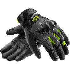 Rebelhorn DEFENDER BLACK GREY FLUO YELLOW MOTORCYCLE GLOVES