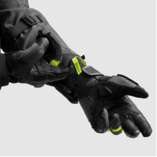 Rebelhorn DEFENDER BLACK GREY FLUO YELLOW MOTORCYCLE GLOVES