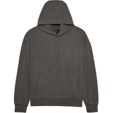 FOX HOODIE FOX WORDMARK OVERSIZED FLEECE IN PEWTER