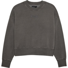 FOX LADY WORDMARK OVERSIZED FLEECE CREW PEWTER XS sweatshirt.