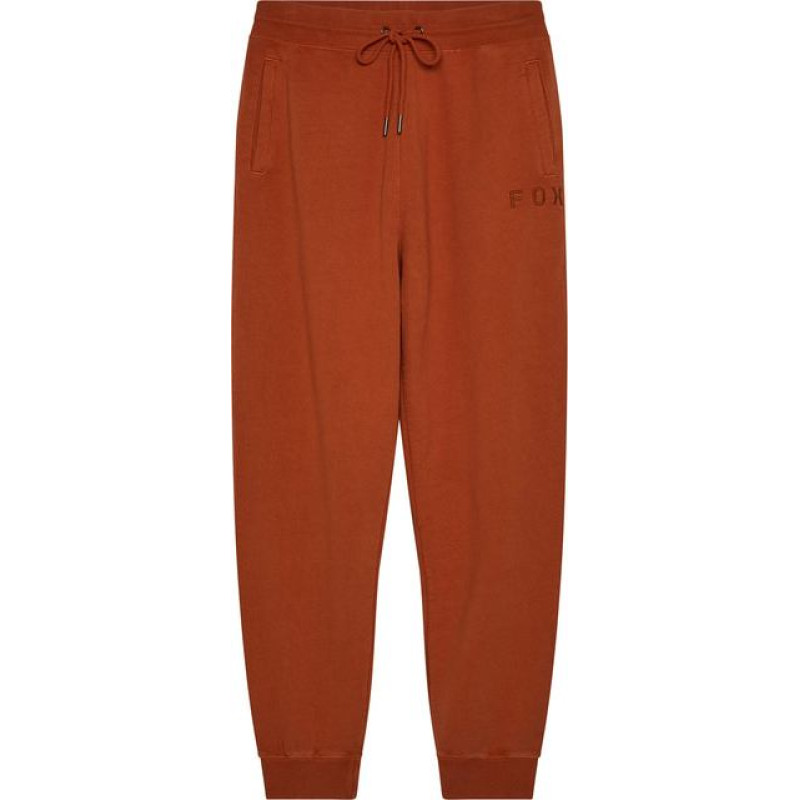 FOX PANTS FOX WORDMARK FLEECE JOGGER COGNAC