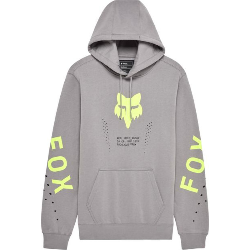 FOX SWEATSHIRT  FOX SHIELD FLEECE PO STEEL GREY