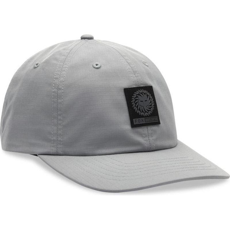 FOX KAIROS ADJUSTABLE PEAKED CAP STEEL GREY
