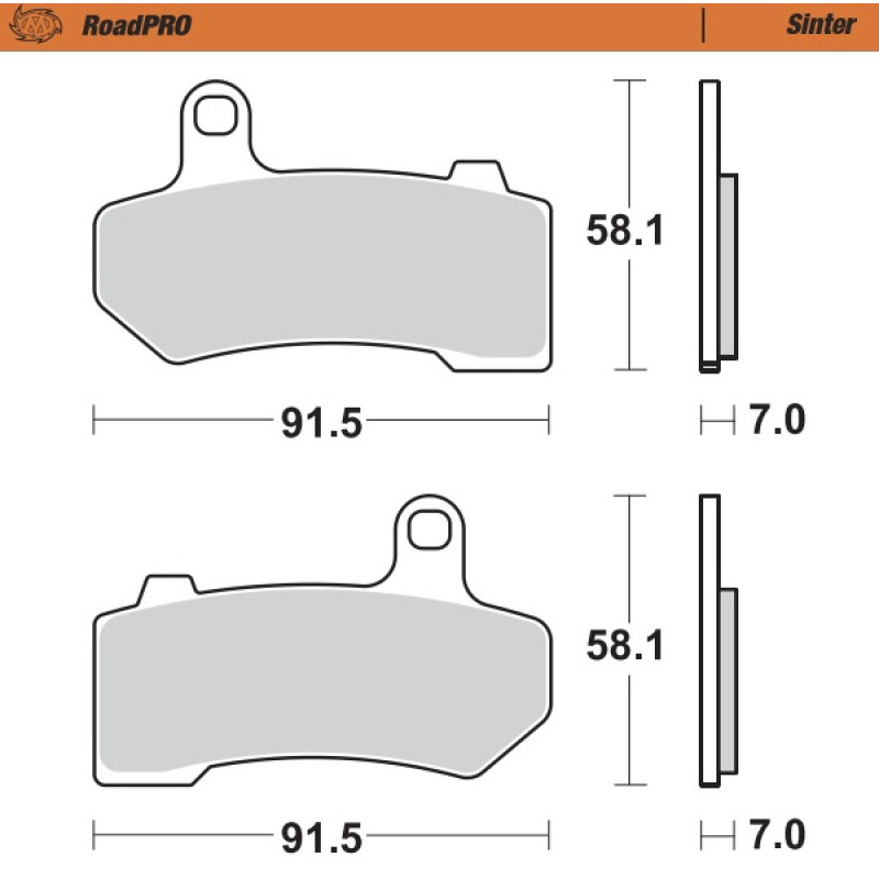 Moto Master Moto-Master Brakepads RoadPRO Sinter rear
