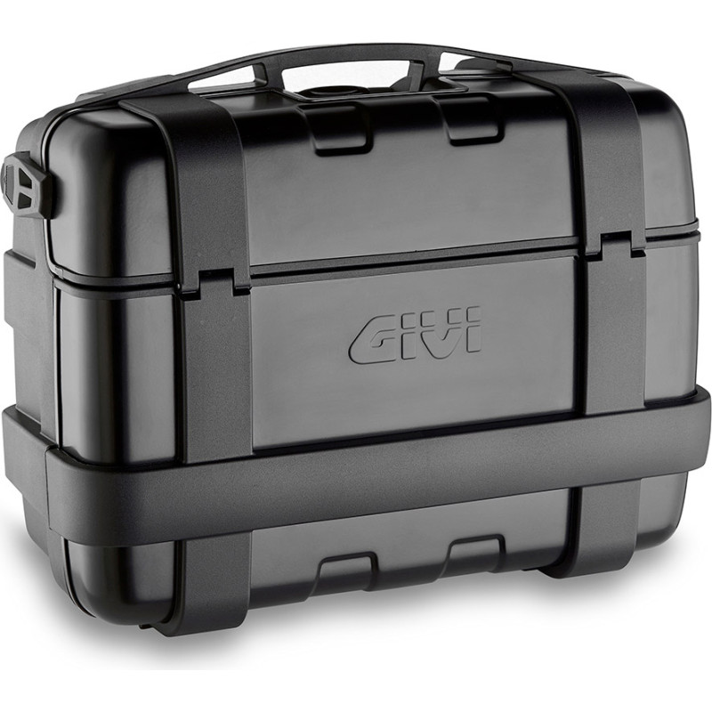 Givi 33 litre blackline top-case black with aluminium finish with top opening