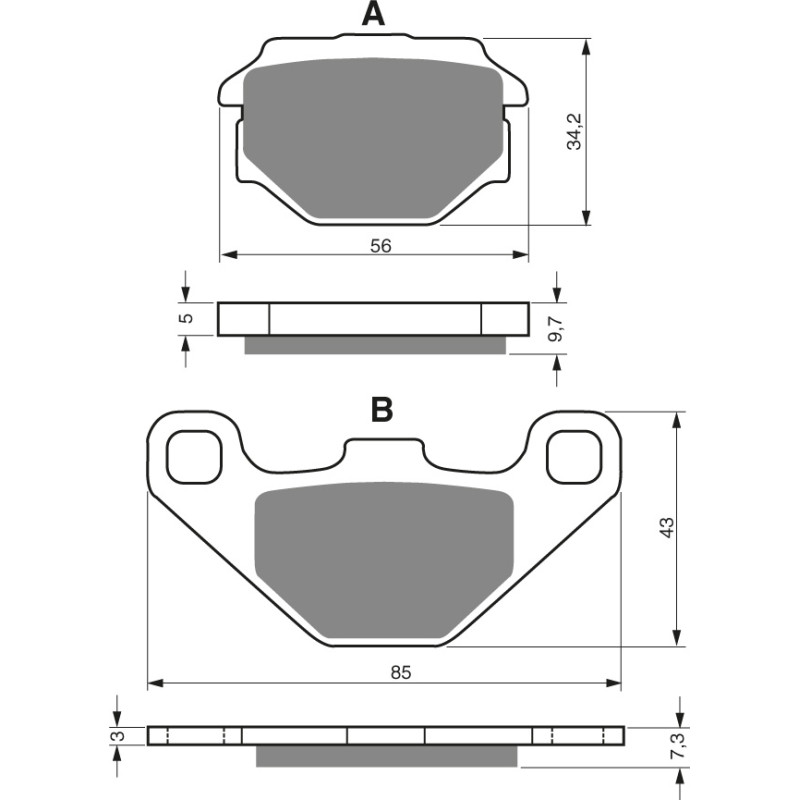 Goldfren Brake Pads 094 Ceramic Carbon K1