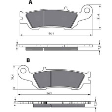 Goldfren Brake Pads 248 Ceramic Carbon AD