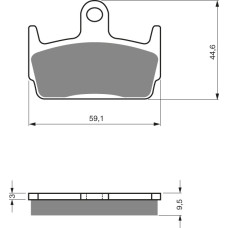 Goldfren Brake Pads 131 Ceramic carbon AD SYM Jet SportX 50 06-15 Rear