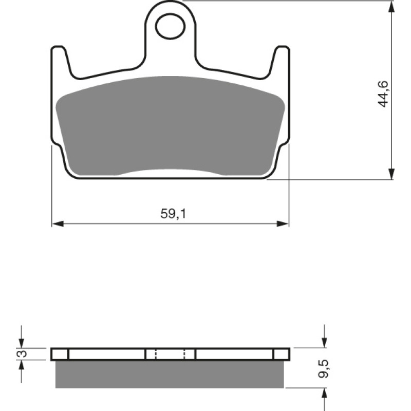 Goldfren Brake Pads 131 Ceramic carbon AD SYM Jet SportX 50 06-15 Rear