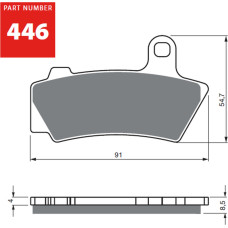 Goldfren Brake Pads 446 Ceramic Carbon AD