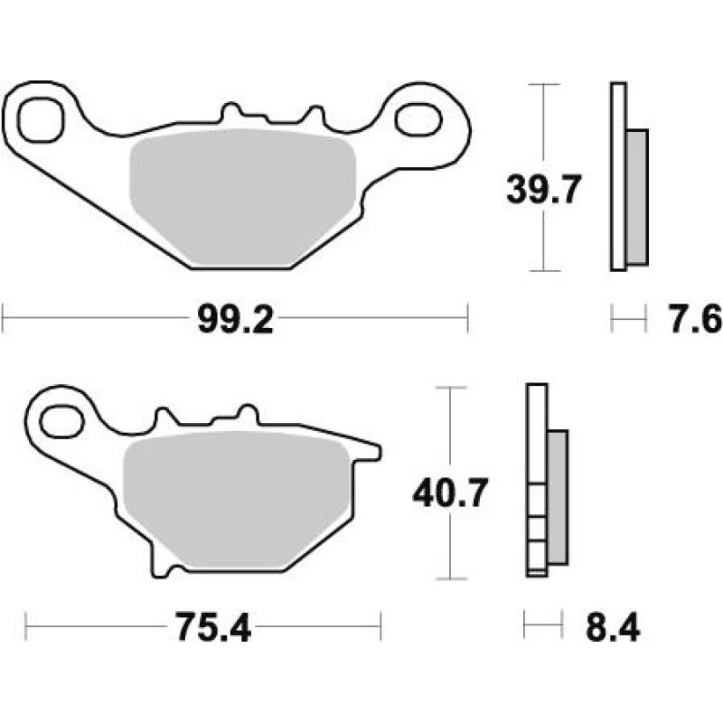 SBS Brakepads Carbon Silver