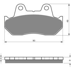 Goldfren Brake Pads 049 Ceramic carbon AD