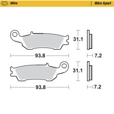Moto Master Moto-Master Nitro Racing Brakepads Yamaha YZ250F front